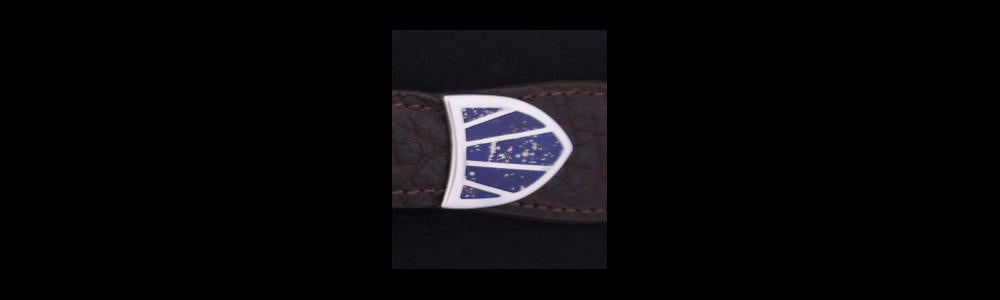 #1158L FRAMED STONE  with Lapis Inlay 4 Pc Buckle Set for 1" belts $895.00. Special Order Extra Tip $250.00 - Santa Fe Buckle Company