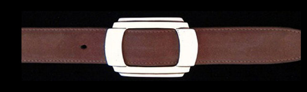 #0146 ART DECO Single Buckle for 1" belts $245.00 - Santa Fe Buckle Company