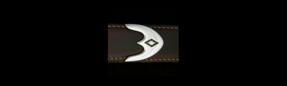#0179 SIX STARS with TRIDENT TIP Buckle Set for 1 1/4" belts from $195.00 for the single buckle to $490.00 for the 4 pc set. Extra tips are available for $105.00 - Santa Fe Buckle Company