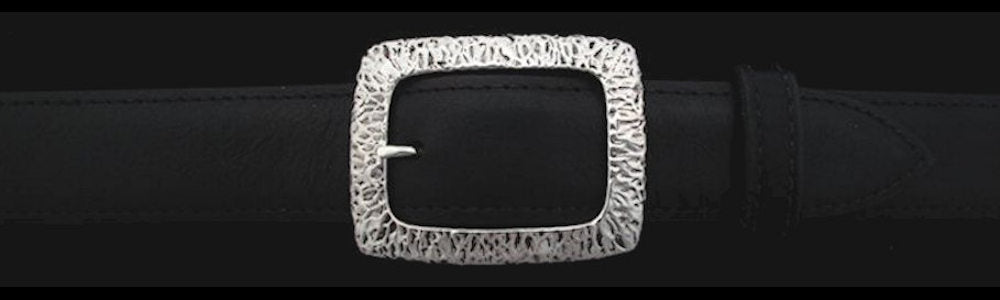 #0492 RIVER TEXTURED CLASSIC GARRISON Single Buckle for 1 1/4" belts $295 - Santa Fe Buckle Company