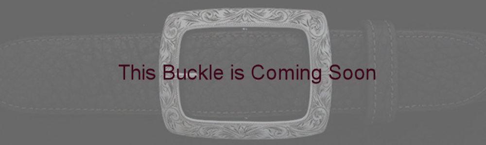 #0894 ENGRAVED CLASSIC GARRISON single buckle for 1 1/2" belts - Santa Fe Buckle Company