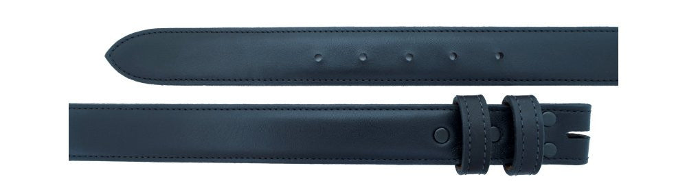 1 1/4" Straight Black Calf Belt $90 - Santa Fe Buckle Company