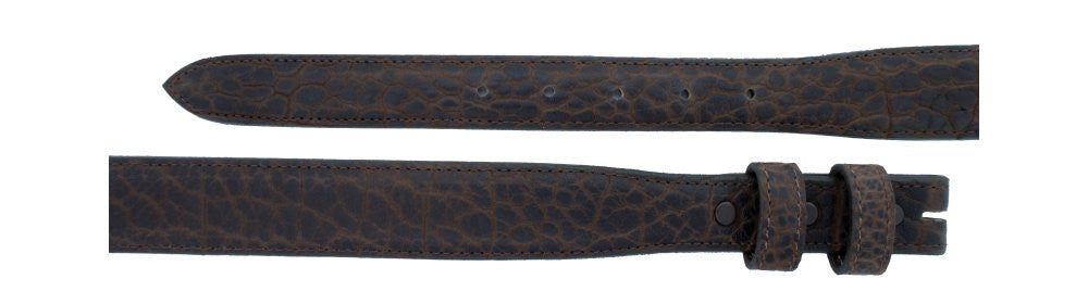 1” tapered to 1 ¼” Chocolate Bison Belt $ 95.00 - Santa Fe Buckle Company