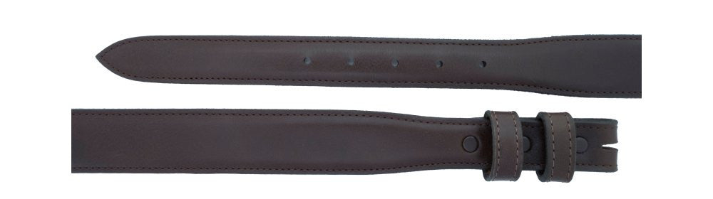 1" tapered to 1 ¼" Chocolate Calf Belt $90 - Santa Fe Buckle Company